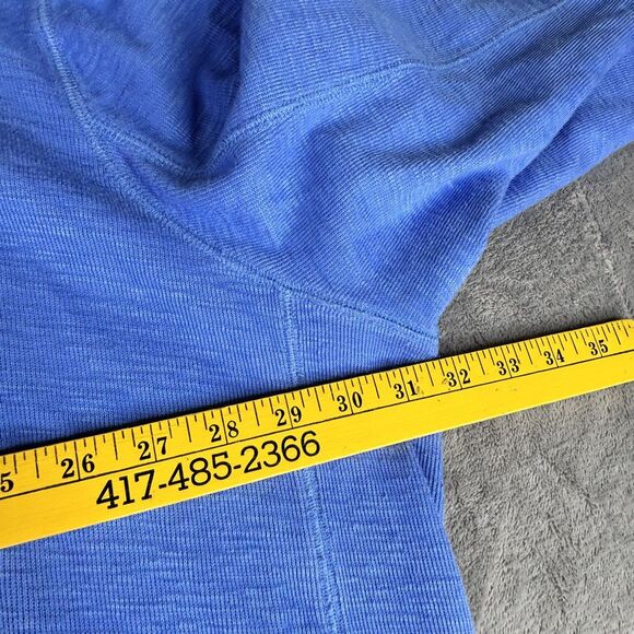 Lands End Pullover Mens 4XL Blue Quarter Zip Sweater Knit Long Sleeve Big Tall - Picture 4 of 12